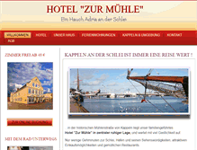 Tablet Screenshot of hotel-cafe-kappeln.de